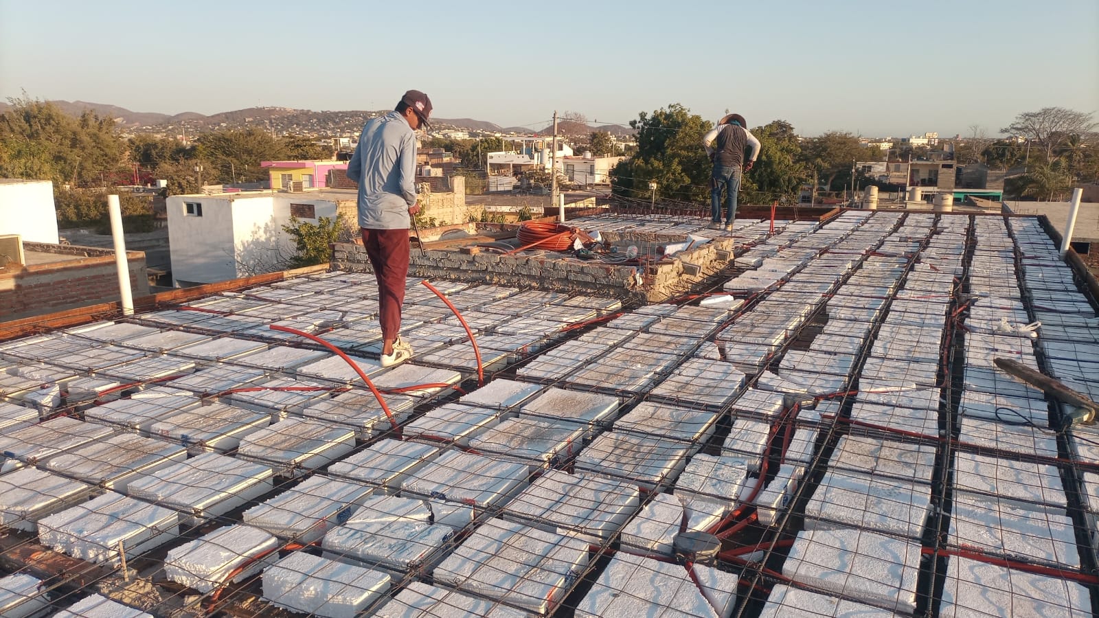 Detalle de avance de remodelación residencial